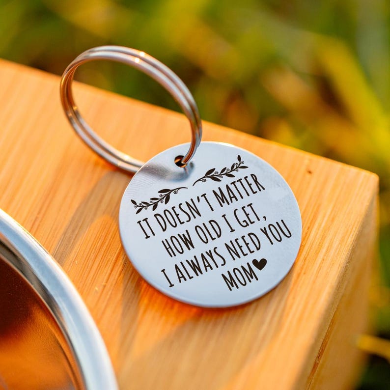 I Need You Mom Keychain Charm, Gifts for Mom, Mom Gifts, Small Gifts for Mom, Mothers day gifts for mom from daughter, son,Mom Birthday Gift image 1