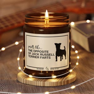 Regali per Jack Russell Terrier, Cane Jack Russell, Candela per Jack Russell Terrier, Regalo di Natale per Jack Russell Terrier, Candela regalo divertente