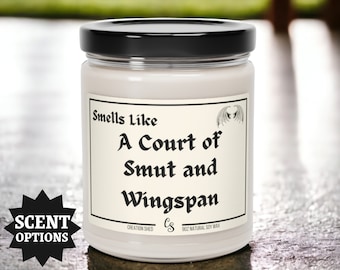 A Court Of Smut And Wingspan ACOTAR Candle, Bookish Kindle Candle, Fantasy Romance Book, Bookish Booktok Tamlin Candle, Reading Lover