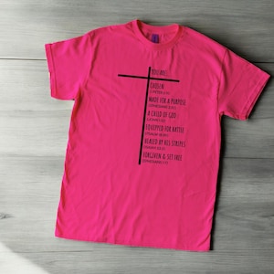Christian Shirt for Women, Scripture Shirts Men, Religious Shirt, Christian Gifts, Bible Verse Shirt, Christian Tshirt, Tee, Short Sleeve Heliconia