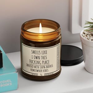 New Homeowner Gift, Housewarming Candle, Funny New House Gift, Christmas Gift, Closing Gift, Condo Owner, Closing Gift for House image 2