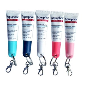 Aquaphor Keychain Replacement Cap - Aquaphor Holder - Cute Lip Balm Keychains - Lip Gloss Keychain - Keyring Holder - Travel Keychain