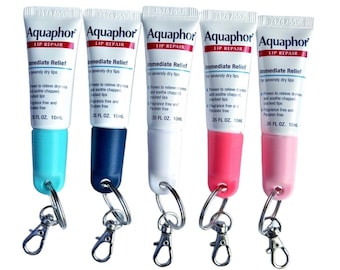 Aquaphor Keychain Replacement Cap - Aquaphor Holder - Cute Lip Balm Keychains - Lip Gloss Keychain - Keyring Holder - Travel Keychain