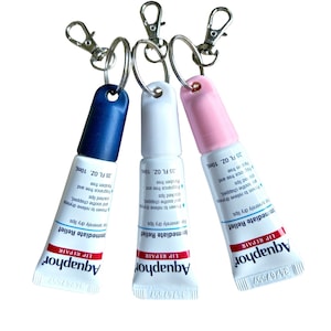 Aquaphor Keychain Replacement Cap for Aquaphor Lip Repair - 3D Printed Aquaphor Keychain Cap - Aquaphor Holder - Cute Lip Balm Keychains