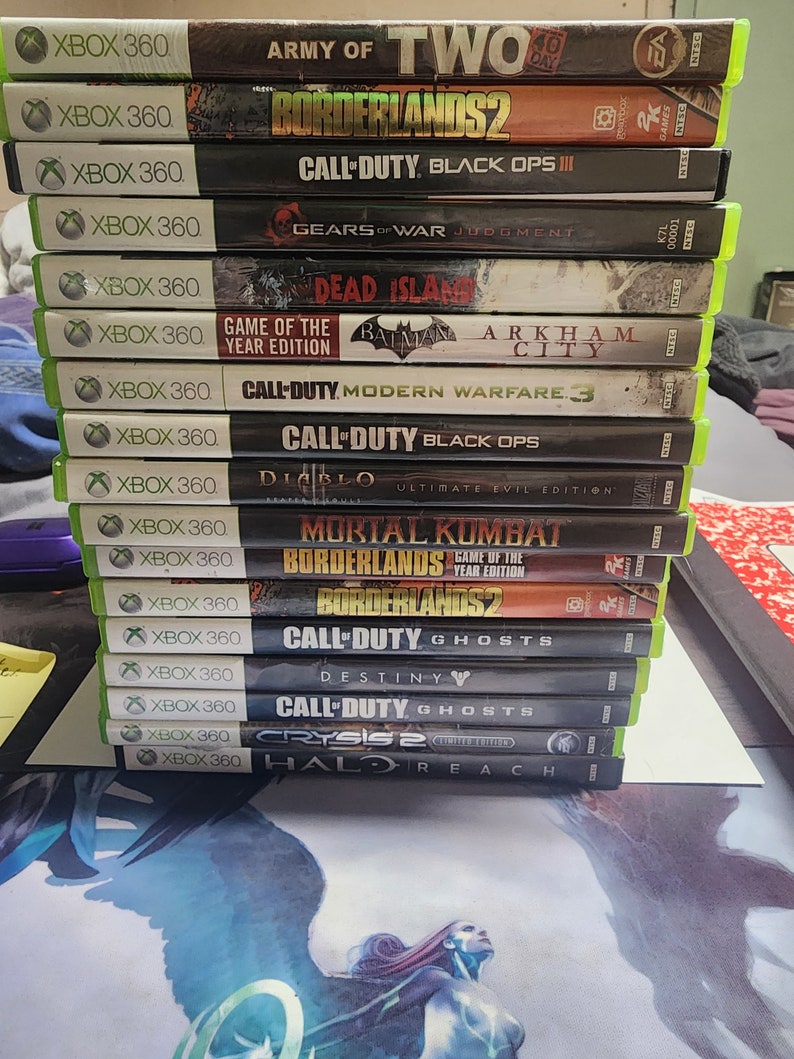 Video Games Xbox Stack Xbox 360 Games - Etsy