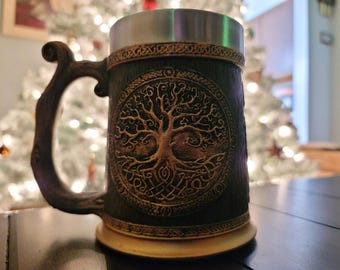 Taza Yggdrasil - Taza del árbol de la vida de la mitología nórdica