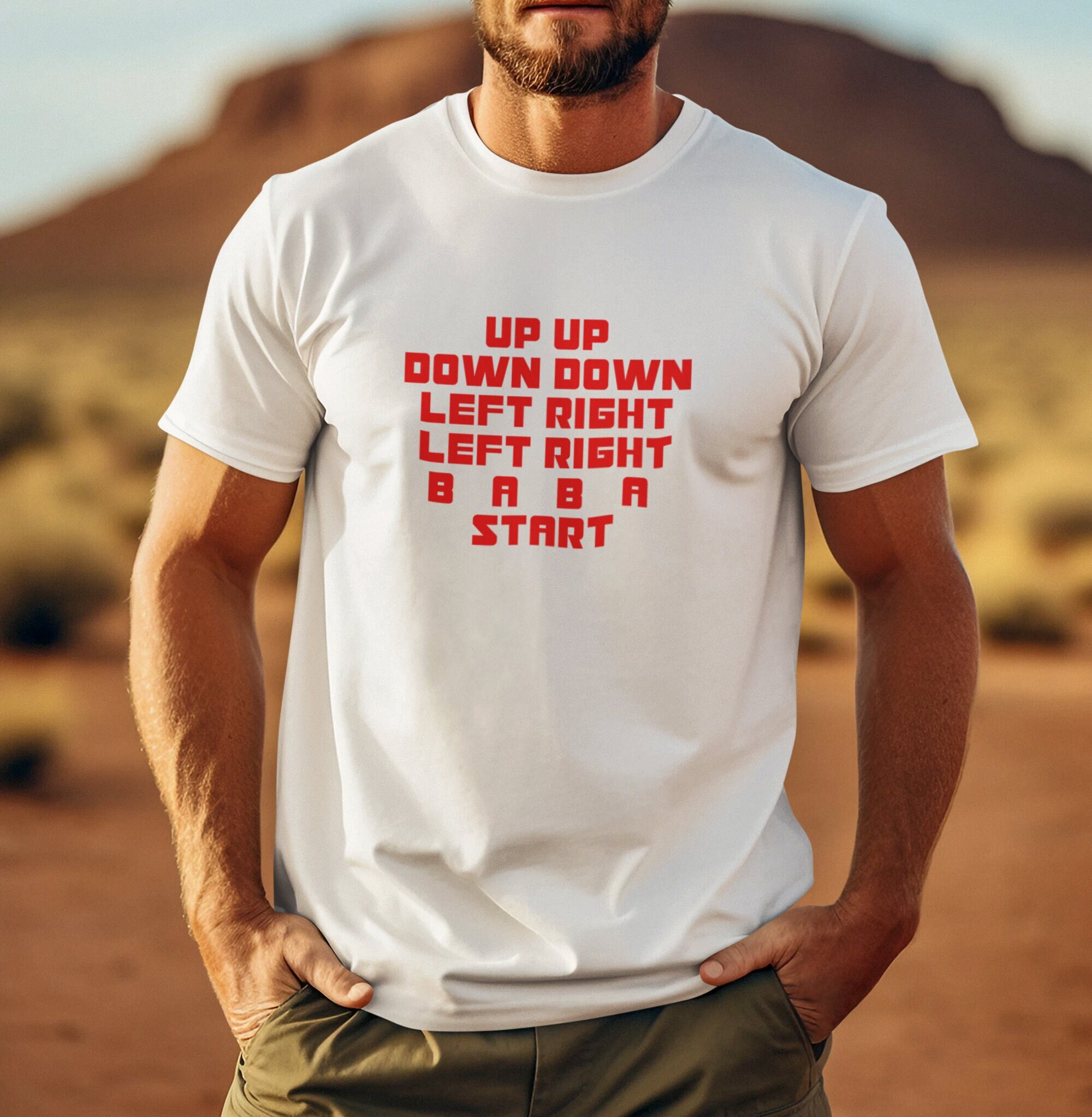 Nintendo Secret Code Shirt, up up Down Down Left Right Left Right ...