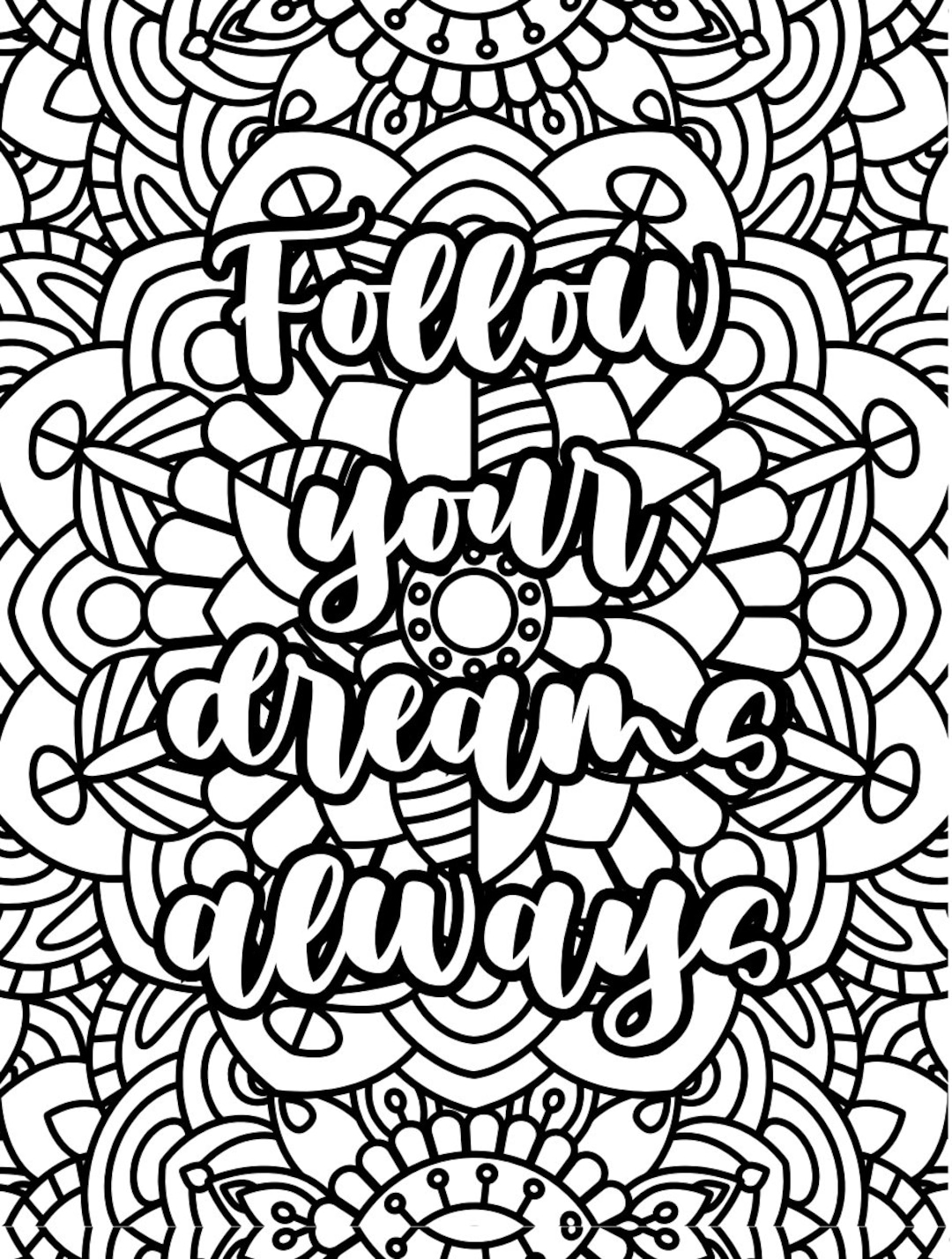 Motivational Coloring Pages - Etsy