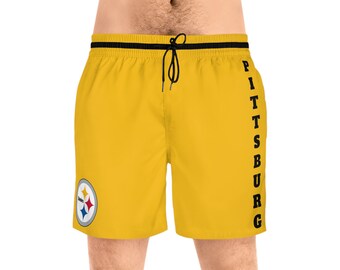 Pittsburgh Steelers Mittellange Badeshorts