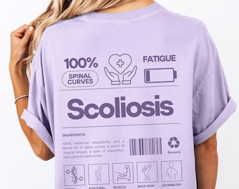 Camiseta de concienciación sobre la escoliosis, junio es el mes de la concienciación sobre la escoliosis, camiseta de guerrero de la escoliosis, trauma médico, problemas crónicos de columna, dolor de espalda