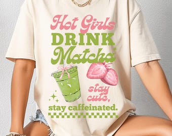 抹茶ラテシャツ、レトロ抹茶セットシャツ、抹茶好きの方へのギフト、コーヒー好きの方へのギフト、抹茶カップソーシャルクラブ、緑茶シャツ、抹茶ボウル