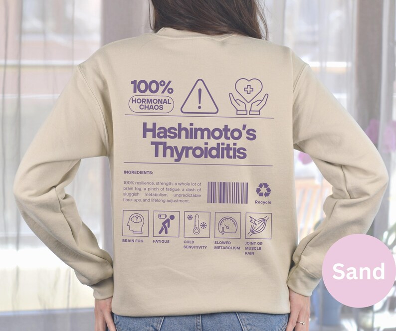 Hashimotos Thyroiditis Sweatshirt, Hashimotos Disease Warrior ...