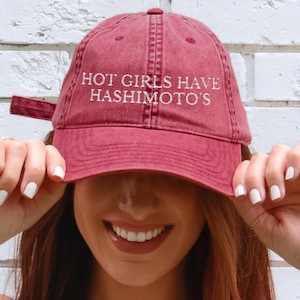 Hashimotos Thyroiditis Embroidered Cap Hashimotos Disease Warrior Autoimmune Illness Gift Thyroid Awareness Chronic Fatigue Support Merch