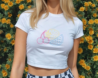 Pan Baby Tee, Subtle Pansexual Pride T-shirt, Fruity Shirt, Pan Top, Subtle Pansexual Flag Shirt, Y2K 2000s Trendy Pan Crop, Gift for LGBTQ