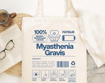 Myasthenia Gravis-draagtas, Myasthenia Gravis Krijger Cadeau Auto-immuun Neuromusculaire Ziekte Onzichtbare ziekte Medisch trauma Lepel Theorie MG