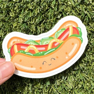 Süßer Hot Dog Aufkleber | kawaii sticker | fast food | cute sausage