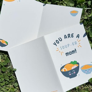 you are a sou-per mom Klappkarte mit Briefumschlag | Ramen Mother Card | noodle soup | Nudelsuppe