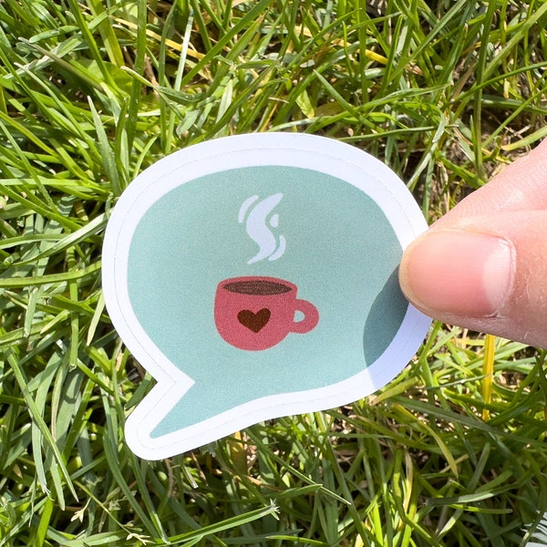 Kaffee Tee Aufkleber | coffee tea sticker | cute mug | barista | food | caffeine | latte | kaffeepause | Café | hot chocolate