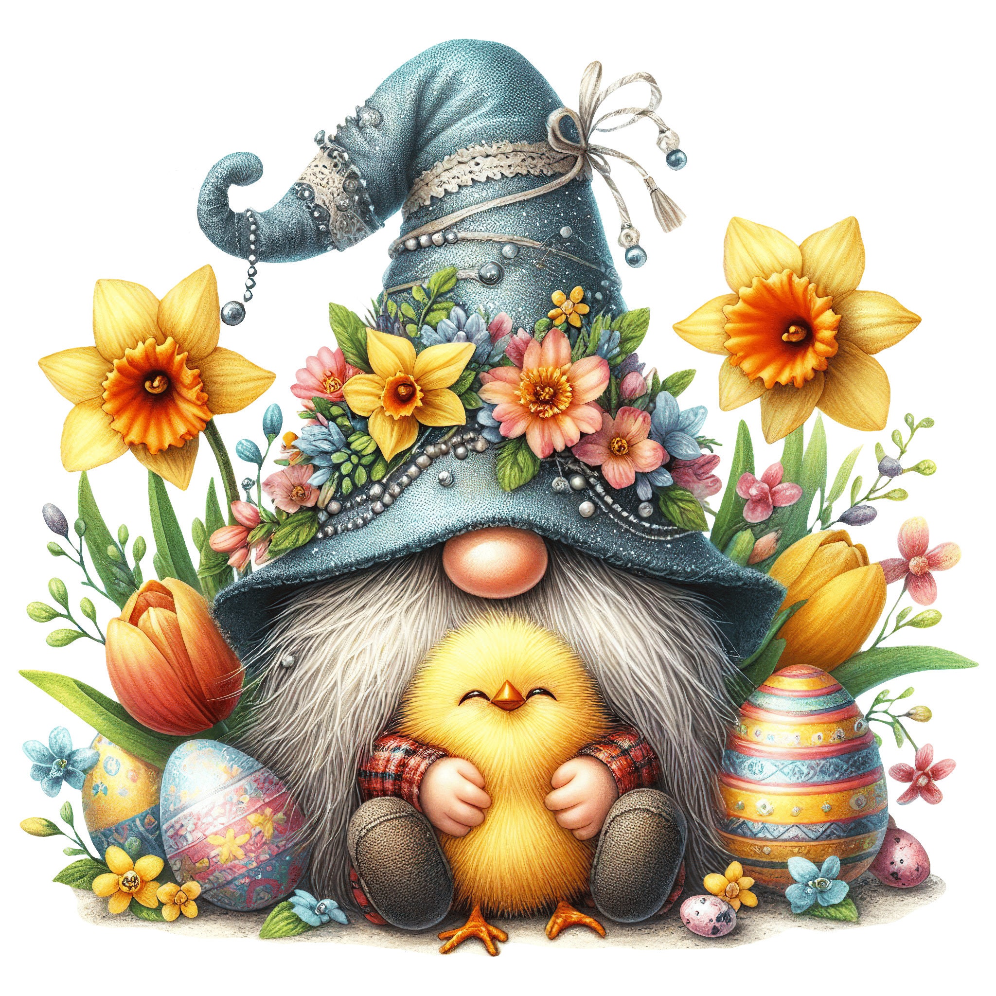 13 PNG Watercolor Easter Gnome, Easter Clipart, Easter Egg Clipart ...