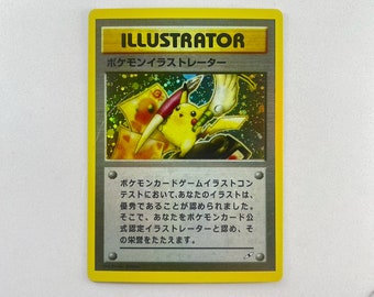 Pikachu Illustrator Japanese Holographic Proxy Card - Handmade Replica