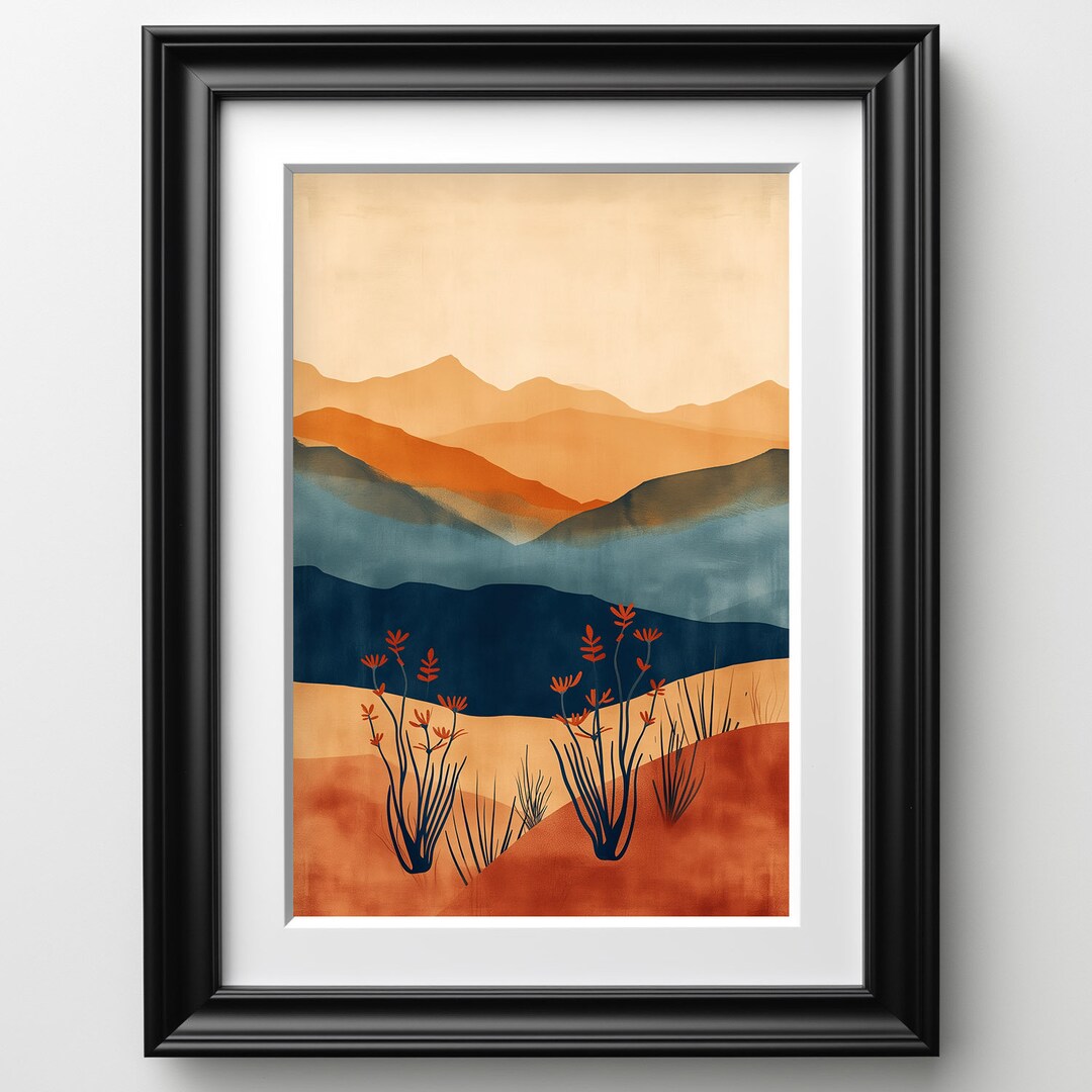 Southwest Wall Art Boho Wall Art Southwest Boho Abstract Watercolor