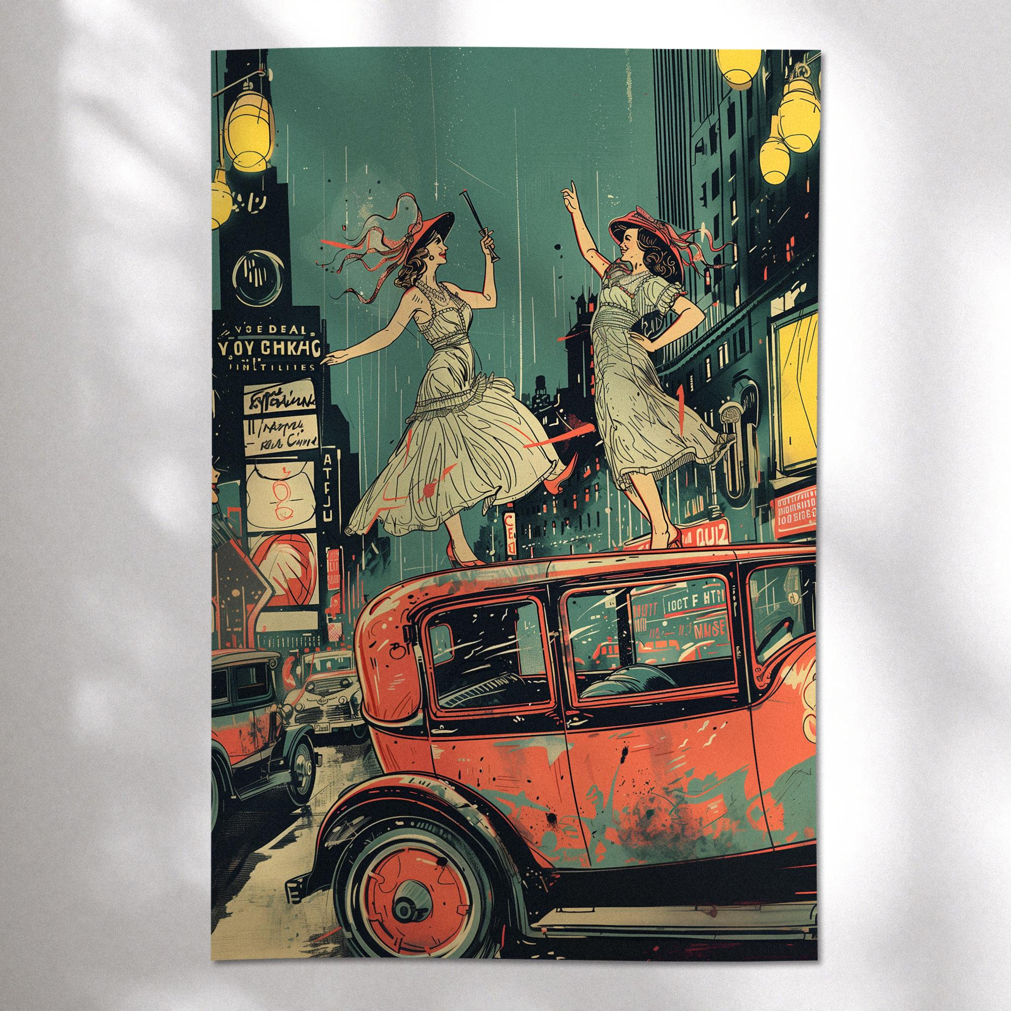 Art Deco Flapper Wall Art Print Roaring 20s Jazz Age Nightlife Vintage ...