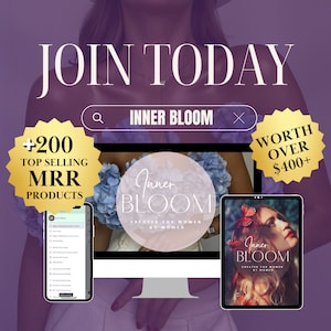 Inner Bloom DFY Wealth & Wellbeing Academy with Master Resell Rights Includes 200+ Niche MRR Products and More Faceless Digital Products