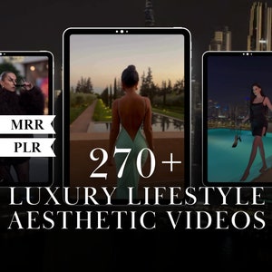 270+ Luxury Lifestyle Aesthetic Stock Videos Modern Chic Business Bossbabe Reels | Canva Reel Template Social Media Instagram MRR PLR DFY