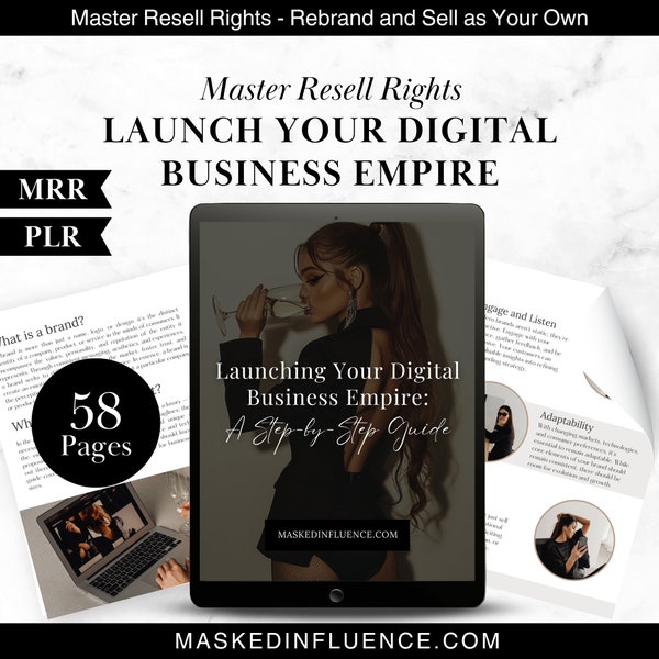 Launch Your Digital Business Empire | Faceless Marketing Faceless Reels Selling Online Instagram Master Resell Rights Passive Income PLR MRR