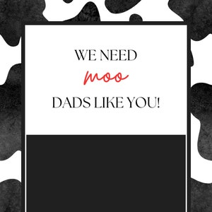 We hebben Moo Dads nodig zoals jij cadeaukaartje | Ideeën voor verjaardagscadeaus | Label voor cadeaubon | DIGITALE DOWNLOAD | Vaderdag cadeaukaartlabels