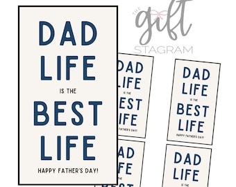 Dad Life Best Life Gift Tag | DIGITAL DOWNLOAD |  Father's Day Gift Tag | Father's Day Gift Ideas | Dad Gift Idea | 2.5" x 4.5" Tag
