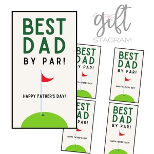 Etiqueta de regalo para el mejor papá de Par / DESCARGA DIGITAL / Etiqueta de regalo para el día del padre / Ideas de regalos para el día del padre / Idea de regalo de golf para papá / Etiqueta de 2,5" x 4,5"