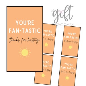 Je bent fantastisch, bedankt voor het hosten van een cadeaukaartje | DIGITALE DOWNLOAD |  Zomer gastvrouw cadeaukaartje | Cadeau-ideeën voor hosts | Label van 2,5 x 4,5 inch