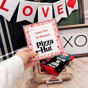 Te amo a pizzas Etiqueta de regalo PERSONALIZABLE / Titular de etiqueta de tarjeta de regalo / Etiqueta para tarjeta de regalo / Ideas de regalo de pizza / Etiquetas de regalo del Día de San Valentín