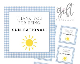 You Are Sun-Sational Gift Tag | DIGITAL DOWNLOAD |  Teacher's Appreciation Gift Tag | End Of School Year Teacher Gift Ideas