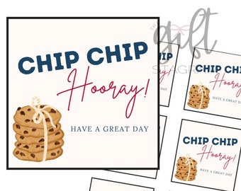 Chip Chip Hooray Have A Good Day Gift Tag | DIGITAL DOWNLOAD | Host Gift Tag | Thank You Gift Ideas | Just Because Gift Ideas | 3x3&quot; Tag