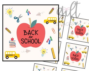 Back To School Gift Tag | DIGITAL DOWNLOAD |  Beginning Of School Year Teacher Gift Ideas | Student Gift Ideas | 3x3&quot; Tag