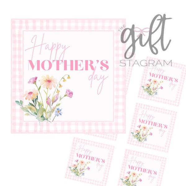 Happy Mother's Day Gift Tag | DIGITAL DOWNLOAD | Mother's Day Gift Tag | Mother's Day Gift Ideas | 3x3" Tag