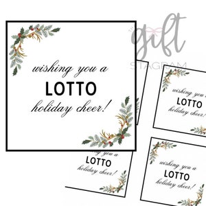 Ik wens je een Lotto Holiday Cheer Cadeaukaartje | DIGITALE DOWNLOAD | Cadeaukaartje voor de feestdagen | Cadeau-idee voor fijne feestdagen | Idee voor kerstcadeau | Label van 3 x 3 inch
