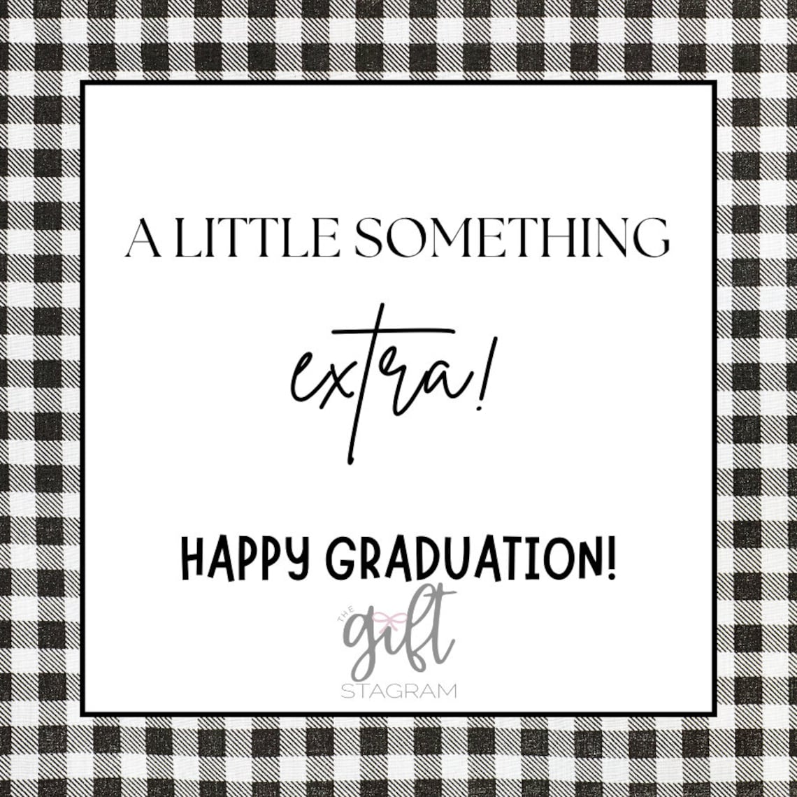 A Little Something Extra Gift Tag | Happy Graduation Gift Tag | DIGITAL ...