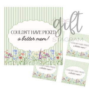 Non avrei potuto scegliere un'etichetta regalo migliore per la mamma / DOWNLOAD DIGITALE / Etichette regalo per la festa della mamma / Stampabili per la festa della mamma / Etichetta 3x3"