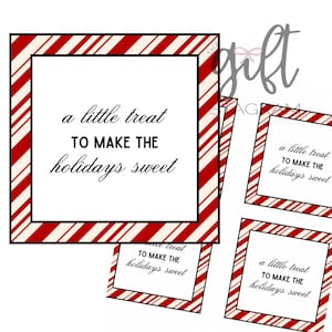 Um pequeno mimo para tornar as festas ainda mais doces Etiqueta de presente | DOWNLOAD DIGITAL | Etiqueta de presente de Natal | Ideia de presente de boas festas | Etiqueta 3x3"