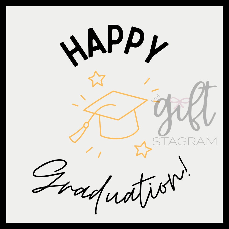Happy Graduation Gift Tag | DIGITAL DOWNLOAD | Grad Gift Tag ...