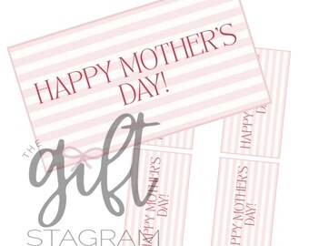 Happy Mother's Day! Gift Tag | Mother's Day Wine Tag | DIGITAL DOWNLOAD | Mother's Day Gift Tags | Digital Tags | Printable Tags