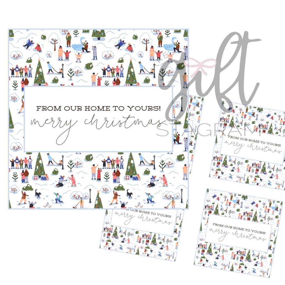 From Our Home to Yours Merry Christmas Gift Tag | DIGITAL DOWNLOAD ...