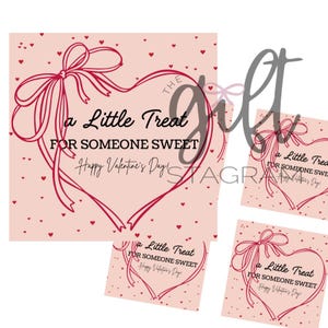 Een kleine traktatie voor iemand lieve fijne Valentijnsdag | Fijne Valentijnsdag | Cadeaukaartjes voor Valentijnsdag | Labels van 3 x 3 inch