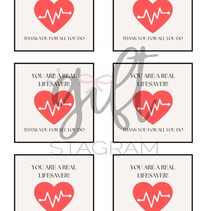 You Are A Lifesaver Gift Tag | DIGITAL DOWNLOAD | Thank You Gift Tag ...