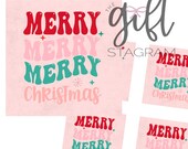 Merry Merry Merry Christmas Tag | DIGITAL DOWNLOAD | Merry Christmas Gift Tag | Christmas Gift Tag | 3x3" Tag