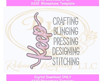 Keep Designing ss10 rhinestone template digital download