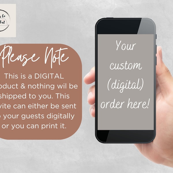 Custom Digital product/ DIGITAL Creation/ Made-to-order: Invite/Logo/Flyer